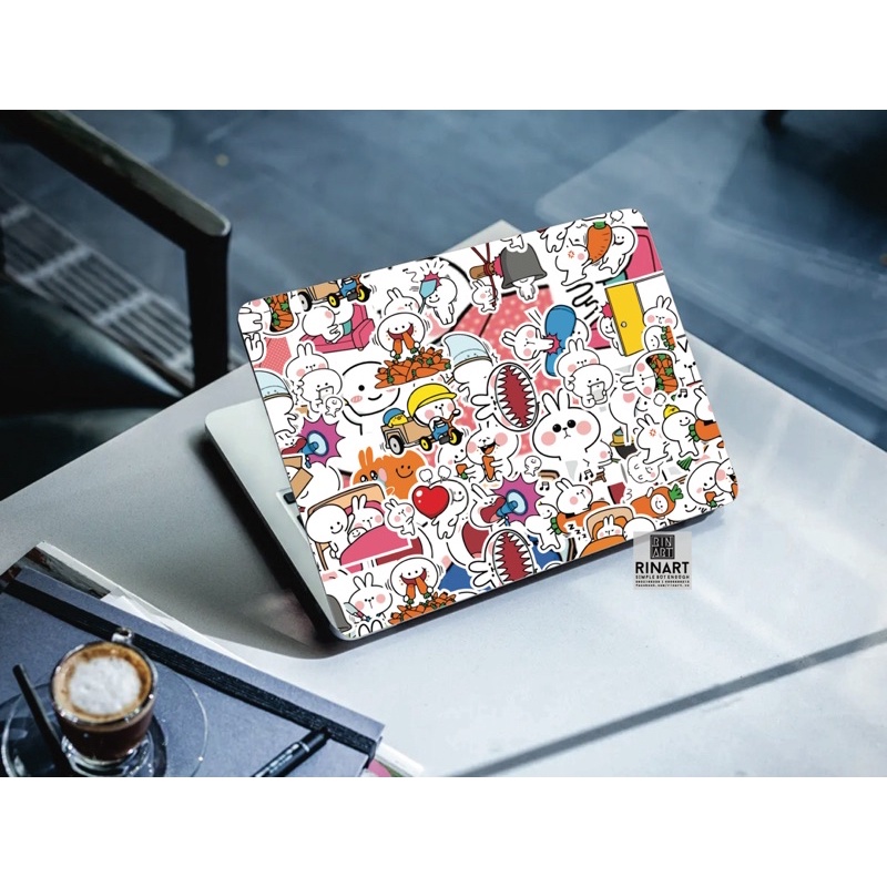 Bộ Sticker Rabbit Smile siêu cưng chống thấm cao cấp PHONG CÁCH