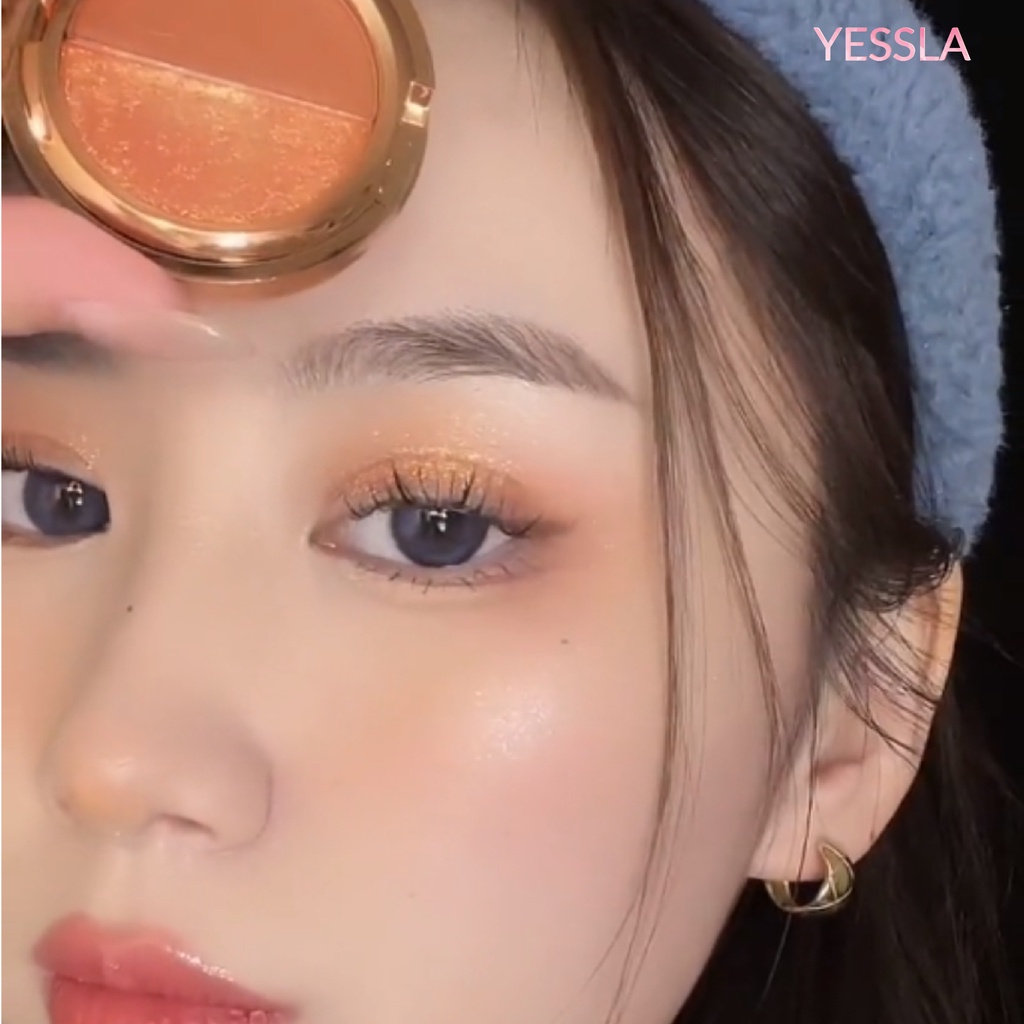 [Chính hãng] Bảng phấn mắt đôi 1 màu lì và 1 màu nhũ lấp lánh | BigBuy360 - bigbuy360.vn