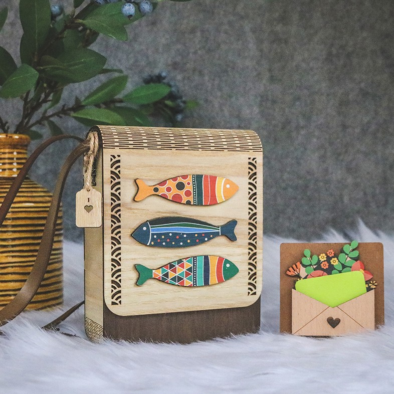 Túi Gỗ Boho Vintage