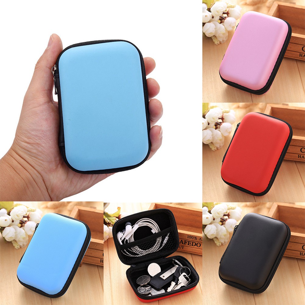 Túi đựng tai nghe dây cáp USB có khóa kéo nhỏ gọn tiện lợi
