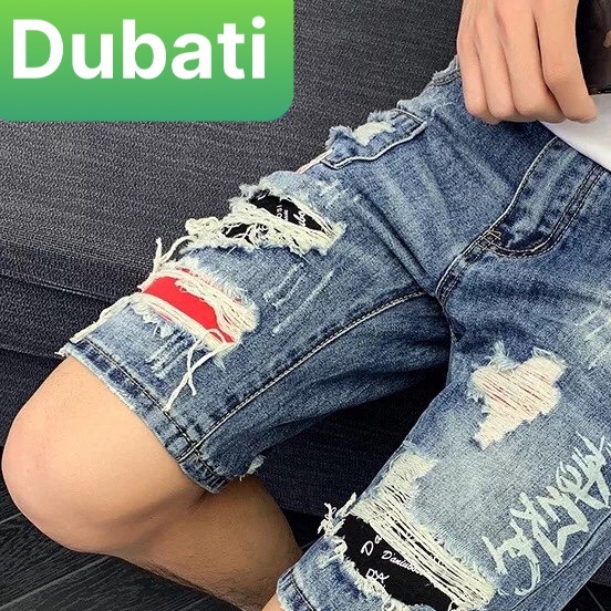 QUẦN SOT SHORT JEAN NAM MÀU XANH CO GIÃN THỜI TRANG PHONG CÁCH TRẺ TRUNG - DUBATI FASHION