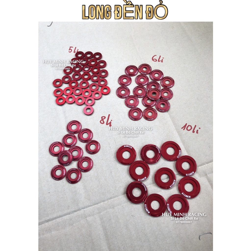 Long đền đủ cỡ màu đỏ Kitaco - 5li 6li 8li 10 li