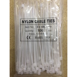 Dây rút nhựa trắng 100mm