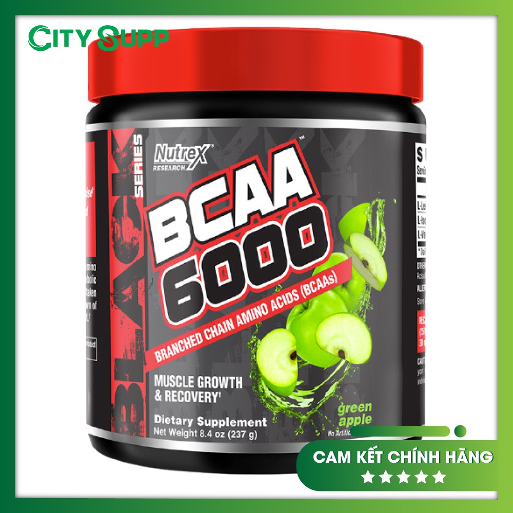 Nutrex BCAA 6000 (30 Serving), Hỗ Trợ Tăng Cơ Bắp & Phục Hồi, 6G BCAA Tỉ Lệ 2:1:1 L-Leucine, L-Isoleucine, L-Valine