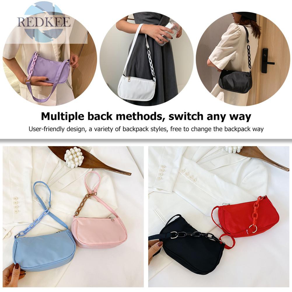 Túi Tote Đeo Vai / Kẹp Nách Chất Liệu Nylon Thiết Kế Đơn Giản Thời Trang Cho Nữ