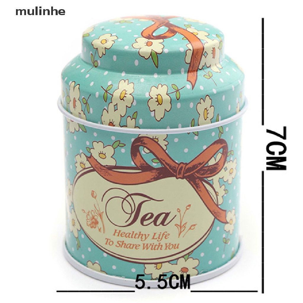 Hộp Thiếc Đựng Trà / Cà Phê / Kẹo / Đường Họa Tiết Hoa