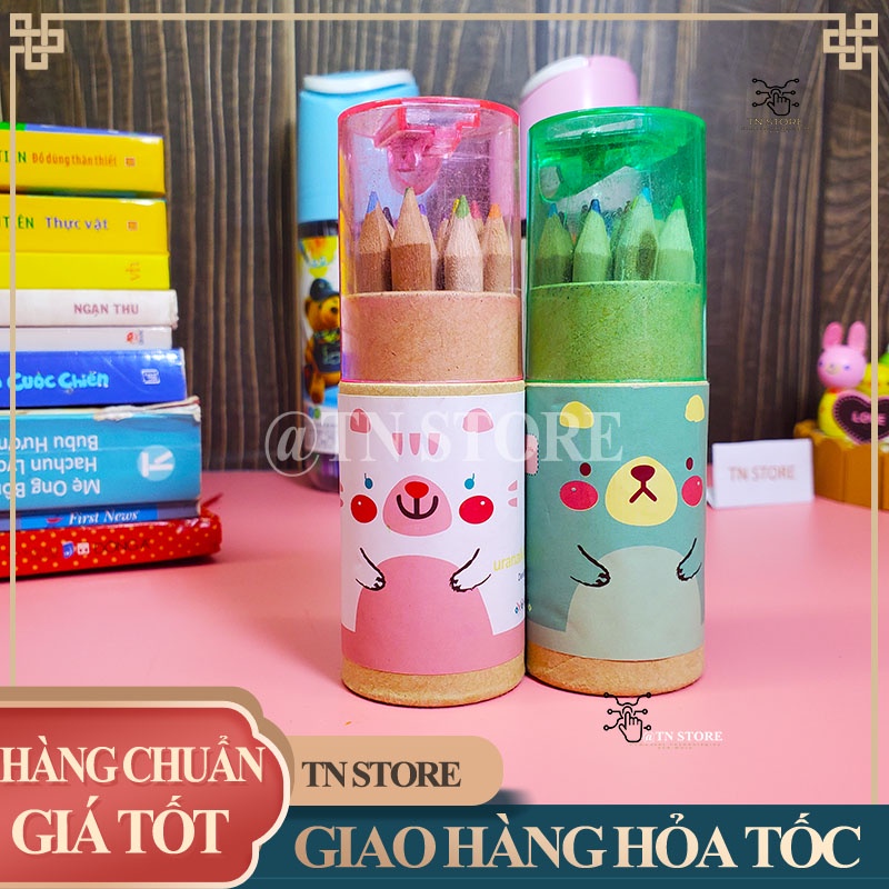 Bộ bút chì màu 12 cây dễ thương