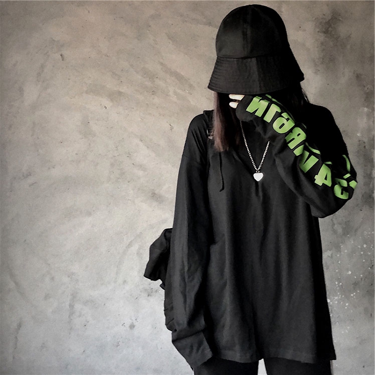 SUXI Áo Thun Tay Dài Dáng Rộng Thời Trang Mùa Thu Cho Nữ