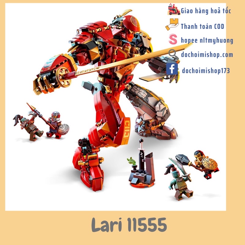 Lắp Ráp Lari 11555 MG210 7182 61065 Chiến giáp hợp thể của Kai & Cole Ninjago