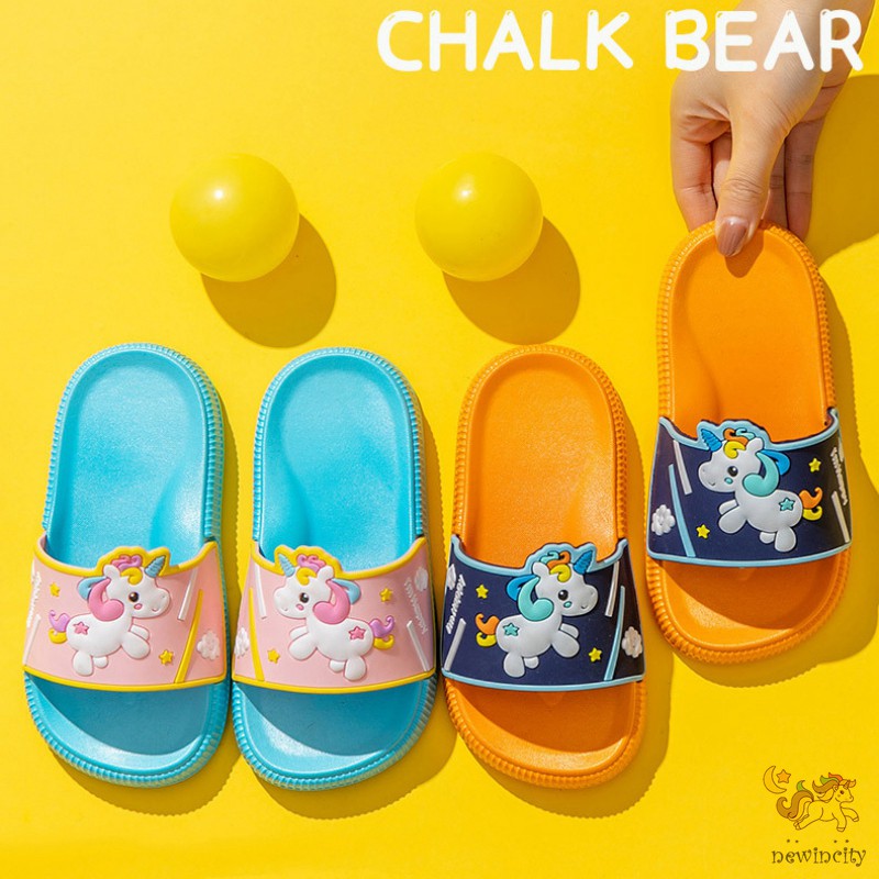Dép Đi Biển Chống Trượt In Họa Tiết Hoạt Hình Đáng Yêu Phong Cách Hàn Quốc Cho Bé