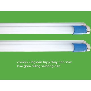 Bộ 2 đèn led Tuýp thủy tinh 25W 1,2m  ánh sáng trắng