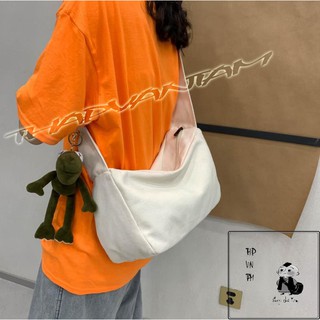 TÚI TOTE ĐEO CHÉO THỜI TRANG VẢI CANVAS PHONG CÁCH ULZZANG ĐỂ SÁCH A4