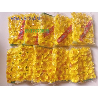 Combo 10 bịch Đào hồng bằng vải trang trí cây Mai, Đào