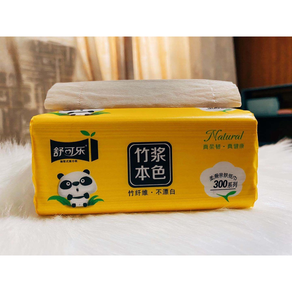 giấy ăn Gấu Trúc Sipiao siêu dai Nội đia Trung 1 gói 300 tờ siêu dai
