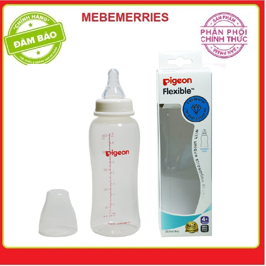 Bình sữa Pigeon Streamline 150ml -250ml mẫu mới