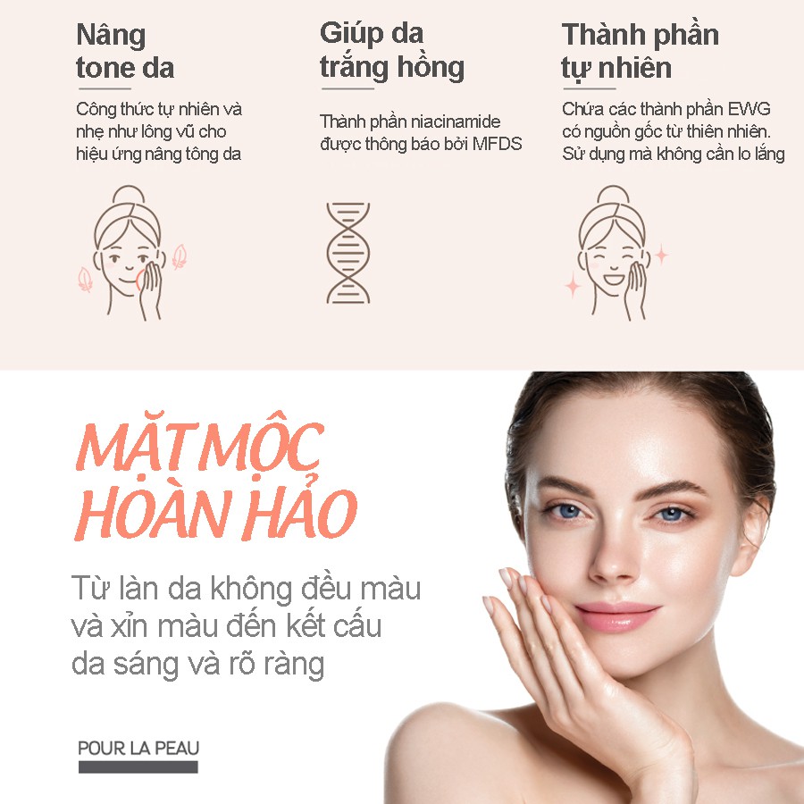 Kem Dưỡng Trắng & Mềm Mịn Da  POUR LA PEAU WHITENING UP CREAM_Mỹ phẩm Hàn Quốc chính hãng