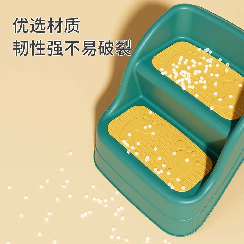 Ghế Đẩu Trẻ Em。Hai Bước Chủ。 Ghế Đẩu Rửa Tay/Bàn Chân/Chân Cho Bé Có Thể Rửa Mặt Và Rửa Mặt
