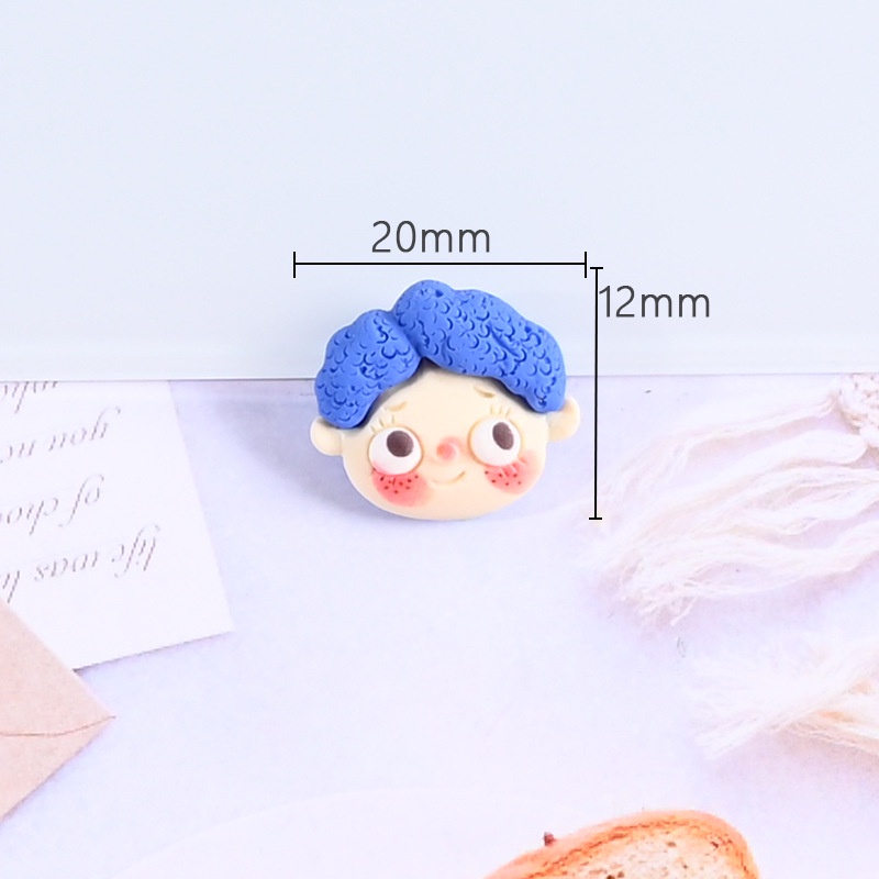 Phụ Kiện Trang Trí Điện Thoại / Kẹp Tóc Diy Hình Bé Trai / Bé Gái Bằng Nhựa Resin