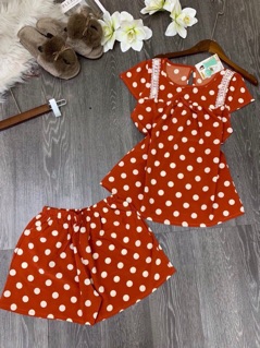 Bộ đùi lụa chấm bi, IB CHỌN MÀU