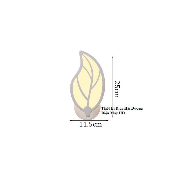 Đèn trang trí gắn tường hình lá NT601 3 chế độ ánh sáng Trắng - Vàng - Trung Tính -Energy Green Lighting - BH 18 tháng