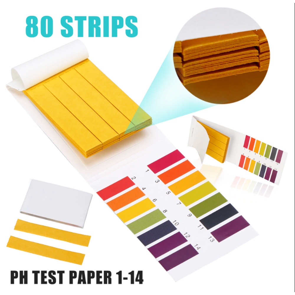 DIYMORE 1 Gói 80 Tờ Giấy Thử Nghiệm Chất Lượng Nước 1-14