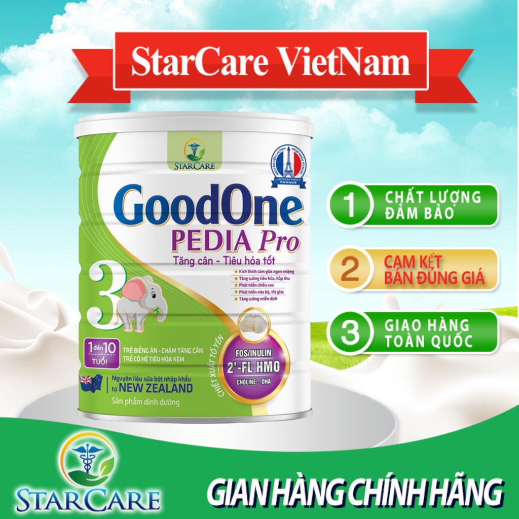 Sữa Bột Goodone Pedia Pro 3 Kích Thích Cảm Giác Bé Ăn Ngon Tăng Cân, Tiêu Hóa Tốt Dành Cho Bé Từ 1 Đến 10 Tuổi