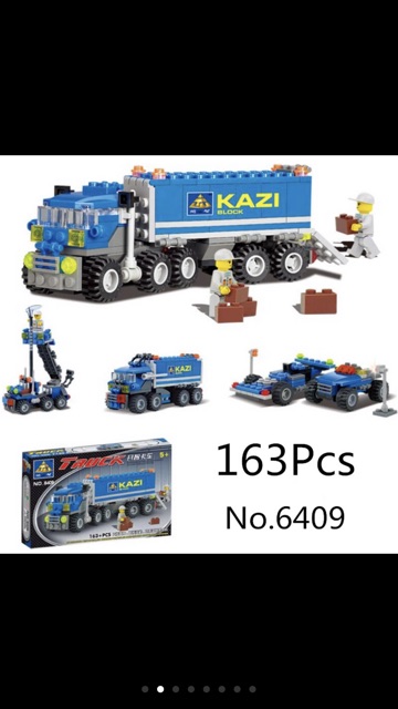 Combo Lego Xe Cứu Hoả + Xe Tải Xanh