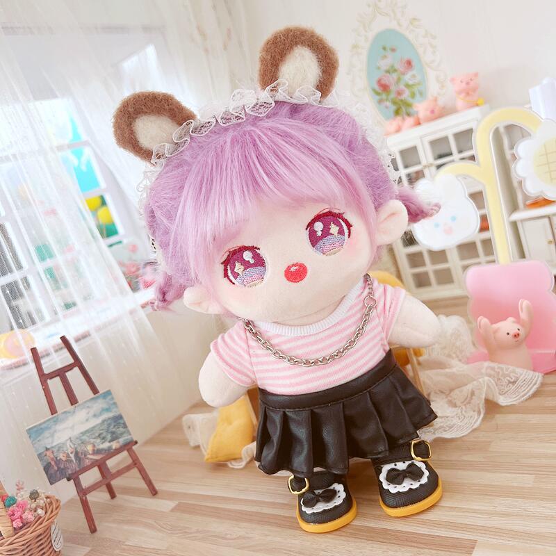 Búp Bê Em Bé 20cm Mặc Váy Yếm Bằng Da Cotton Dễ Thương
