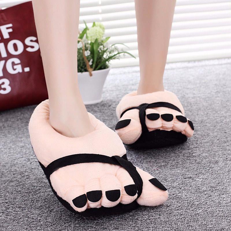 Dép cotton đi trong nhà hình bàn chân to mừng năm mới cho cặp đôi