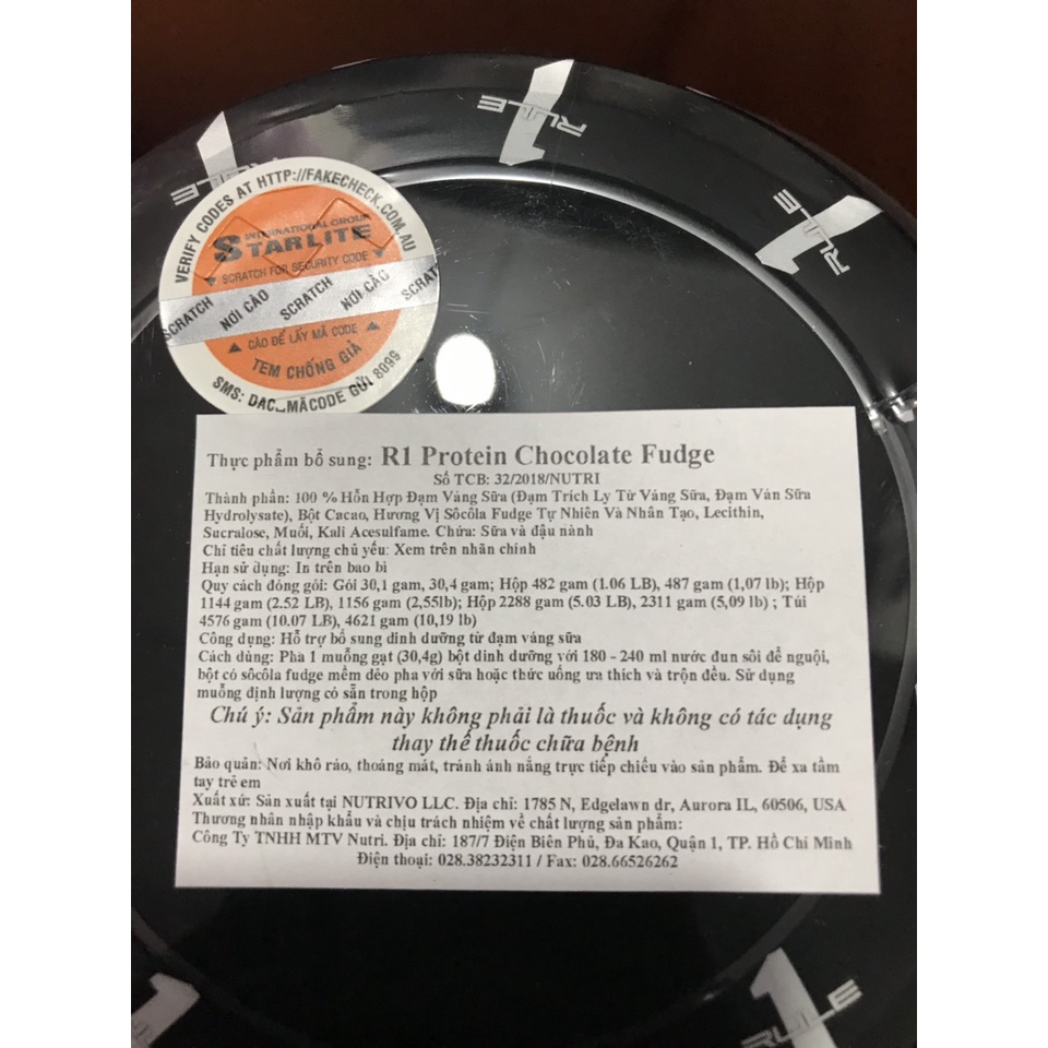 Sữa Tăng Cơ Rule 1 Whey Protein ISOLATE