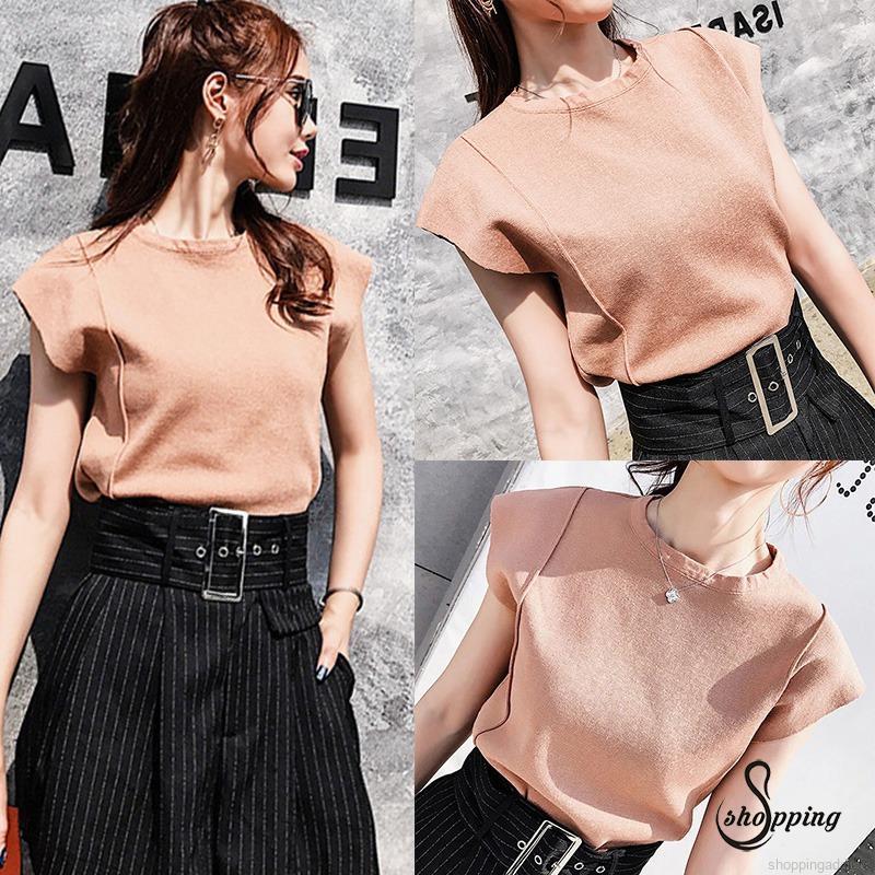 Áo thun nữ cổ tròn thời trang Hàn Quốc