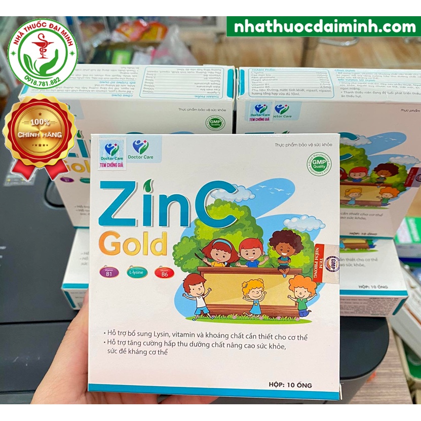 Kẽm Nước Cho Trẻ ZinC Gold Doctor Care Hộp 10 Ống