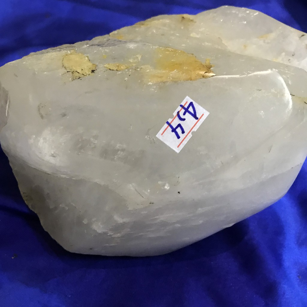 Cây đá để bàn, cục đá trấn trạch trong vắt 4.4 kg, chống tia xạ đá thật tảng thô 100% cho người mệnh Thủy và Kim