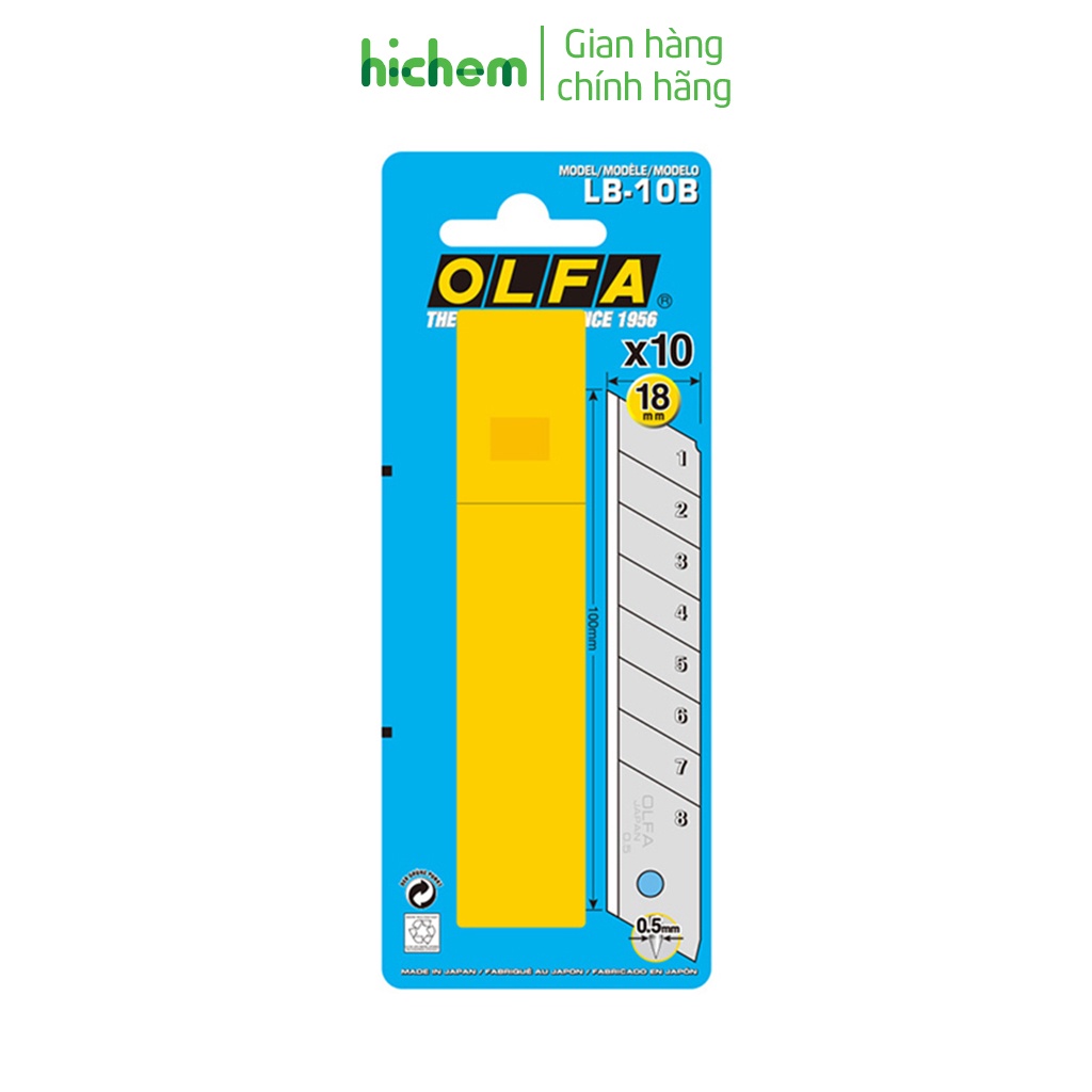 Dao Rọc Hạng Nặng OLFA BN-L 18mm Và Lưỡi Dao LB-10 Cắt, Rọc Vật Liệu Cứng, Dày