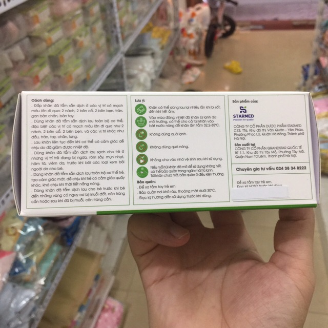 Khăn hạ sốt Dr Papie cho bé