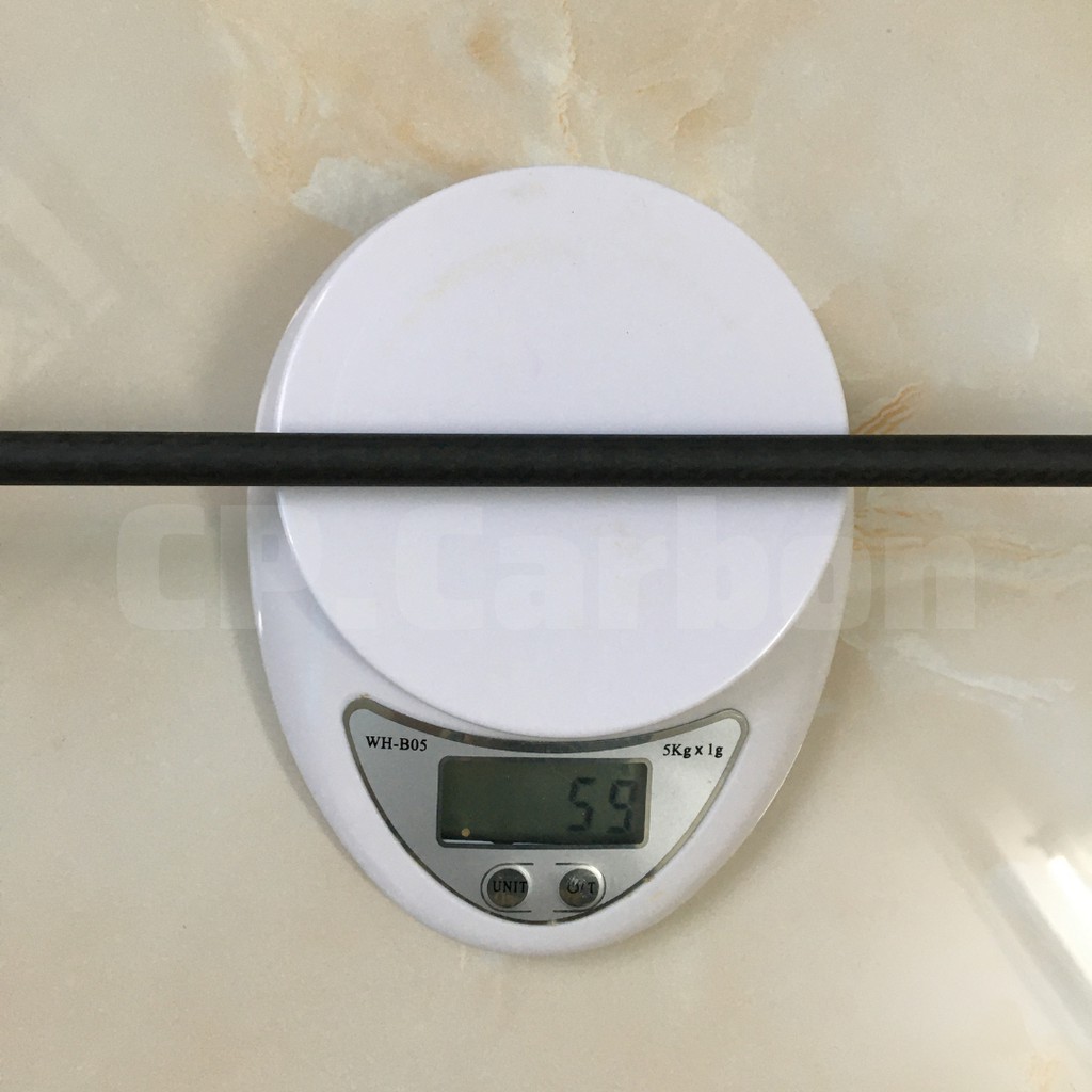 Ống carbon 3K rỗng dài 1 mét, đường kính ngoài 10mm, đường kính trong 7mm