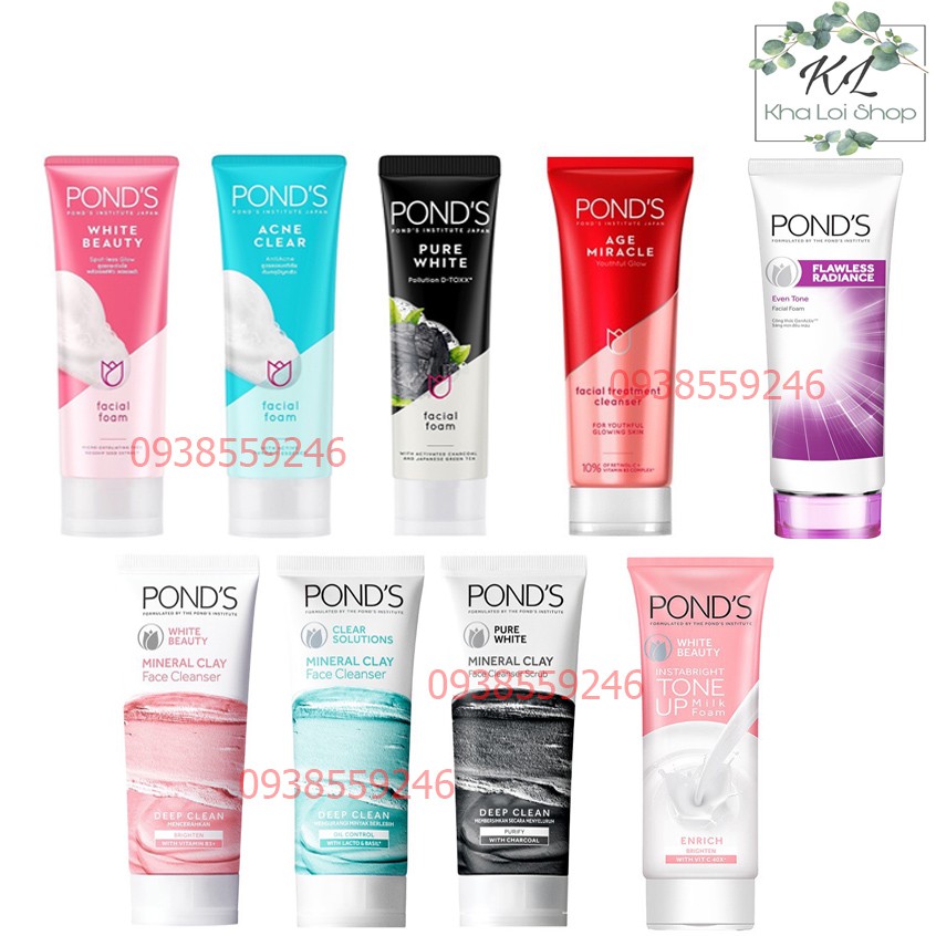 Sữa rửa mặt sáng da giúp sạch khuẩn Pond's