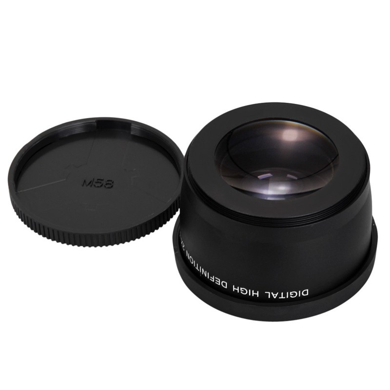 Set 2 Ống Kính Tele 58mm Cho Máy Ảnh Canon Nikon Sony Pentax 18-55mm