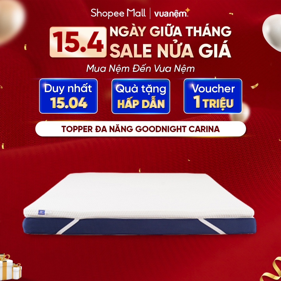 Topper đa năng Memory Foam trà xanh Goodnight Carina