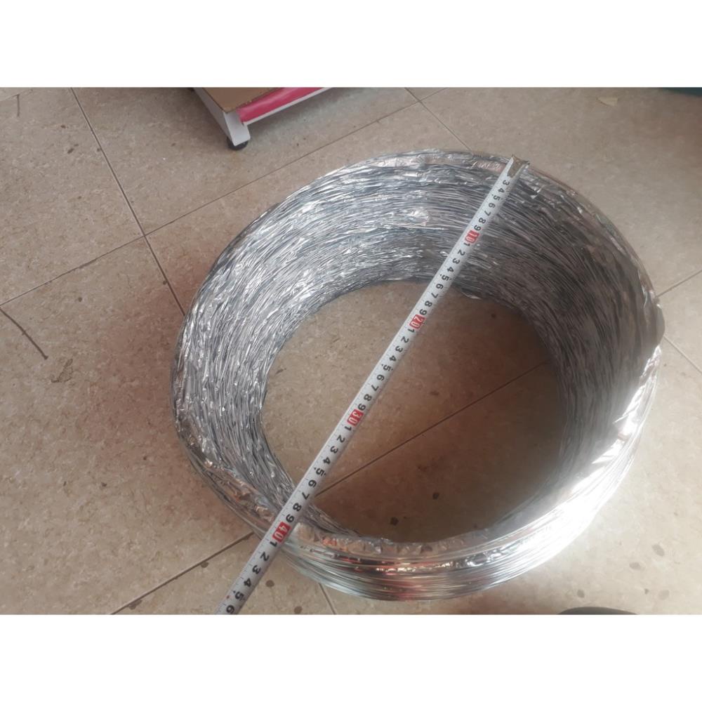 Ống bạc thông gió, ống gió mềm, nhôm co giãn.Phi 400mm Ống bạc thông gió thoát khí 8m