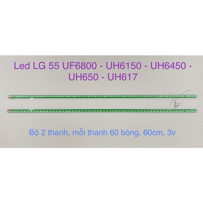 [[Mới] Bộ Led Tivi LG 55 UH6150/UH6450/UH650/UH6800/UH617/UF6430 (2 Thanh)