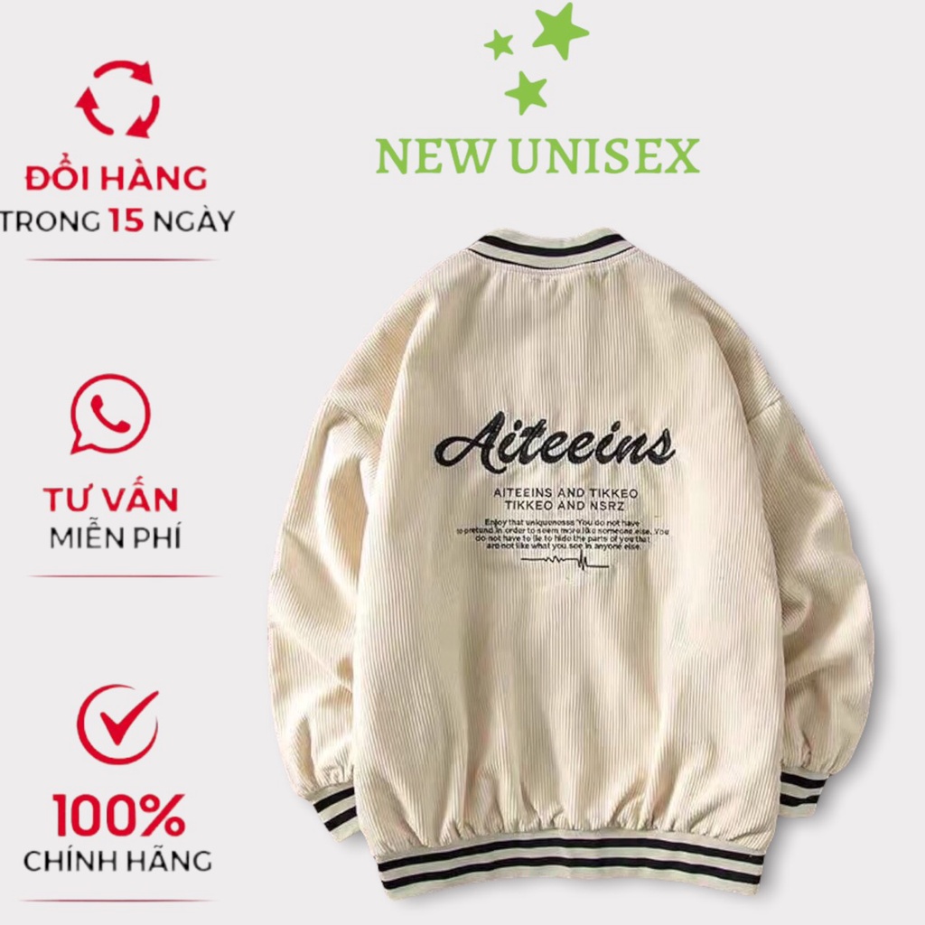 Áo Khoác Bomber Nam Nữ Chất Nhung  Thêu Chữ TIKKER  Siêu Đẹp NEW UNISEX