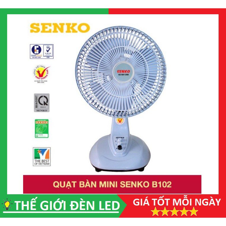 ĐẶT QUẠT NHẬN 1H : QUẠT GIÁ RẺ, NHỎ GỌN BỀN: QUẠT BÀN B102 MINI senko