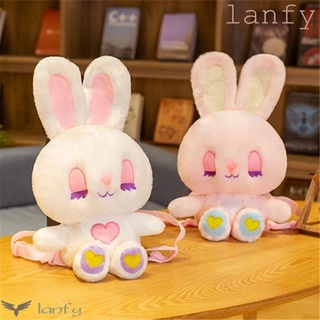 Ba Lô Vải Bông Mềm Hình Thỏ Hoạt Hình Dễ Thương Cho Bé Gái