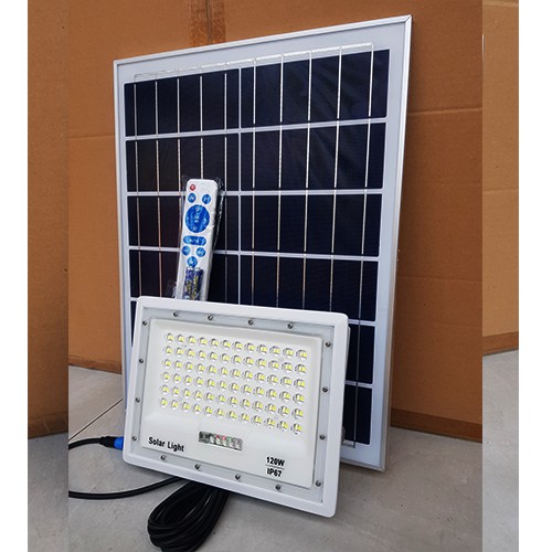 Đèn Năng Lượng Mặt Trời JX2 120 Độ Sáng Cao Khung Nhôm Nguyên Khối Chống Nước IP76 Bảo Hành 2 Năm