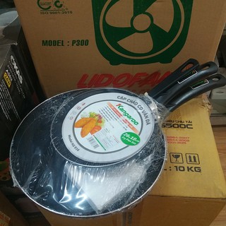 [TẶNG VÁ NHỰA] Set 2 Chảo Chống Dính Vân Đá KANGAROO 18cm - 26cm