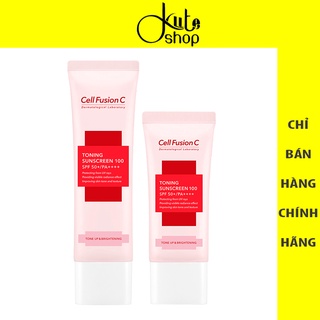 Kem chống nắng nâng tone da Cell Fusion Toning Sunscreen 100 SPF50+ PA++++