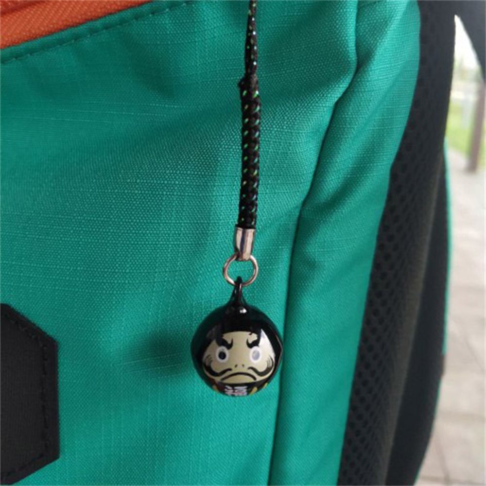 Móc khóa hình daruma gắn chuông nhiều màu xinh xắn