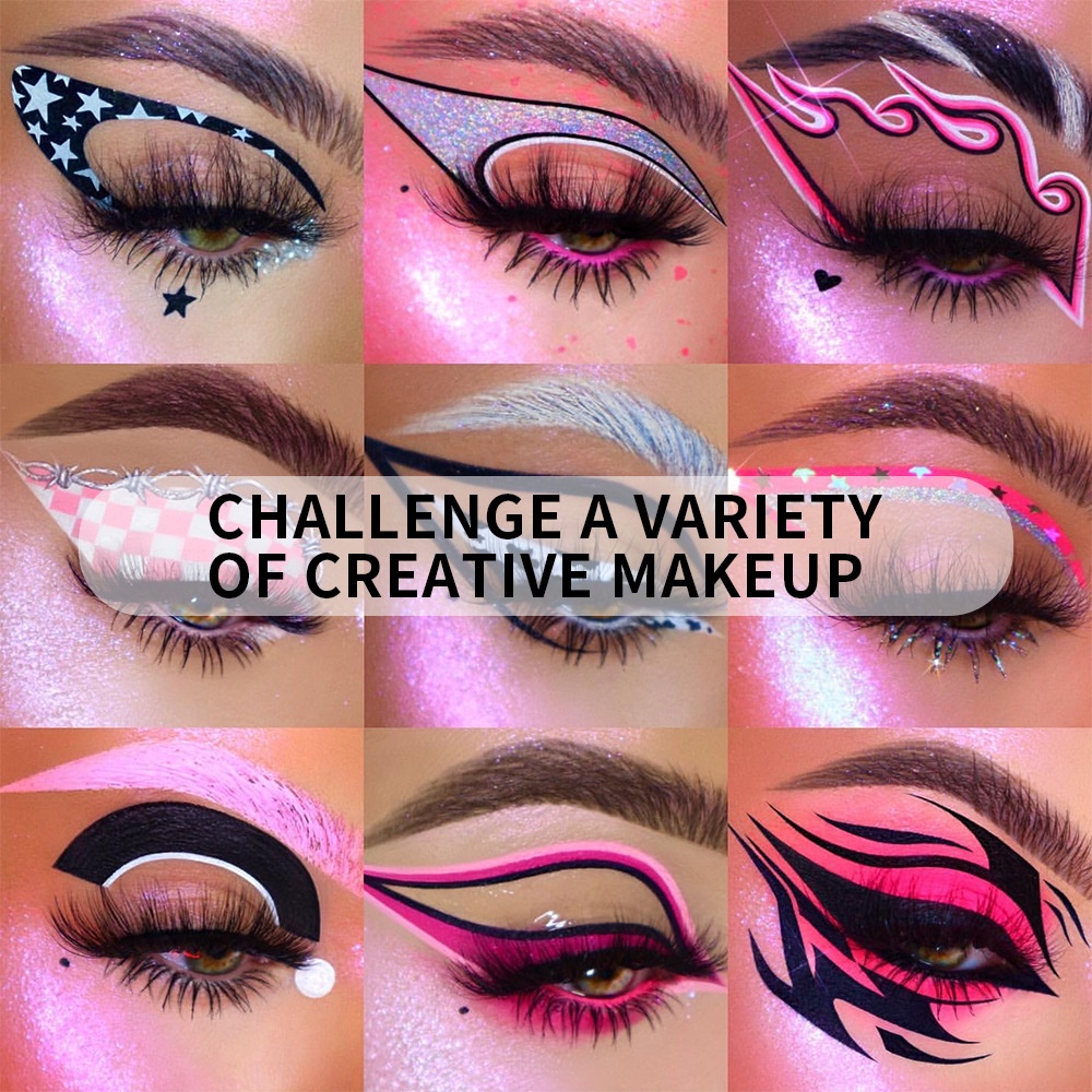 Set 10 Bút Kẻ Mắt Dạng Gel Siêu Mỏng Mềm Mịn Không Thấm Nước Lâu Trôi