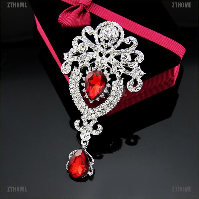 Ghim Cài Áo Hình Hoa Đính Đá Sang Trọng Cho Cô Dâu